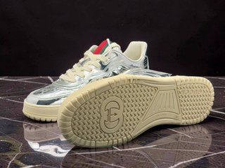 Zapatillas Gucci GG Metalizadas Plateadas Talla 42