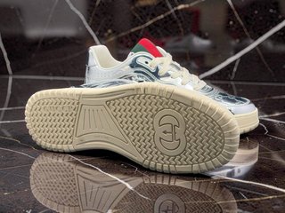 Zapatillas Gucci GG Metalizadas Plateadas Talla 42