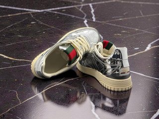 Zapatillas Gucci GG Metalizadas Plateadas Talla 42