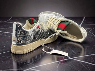 Zapatillas Gucci GG Metalizadas Plateadas Talla 42