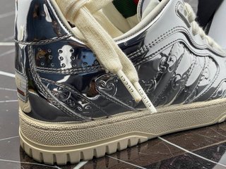 Zapatillas Gucci GG Metalizadas Plateadas Talla 42
