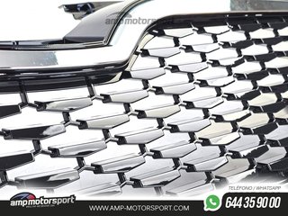 PARRILLA DELANTERA CROMO / NEGRO BRILLO PARA SKODA OCTAVIA 2012-2017