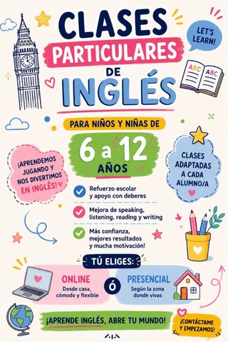 Clases particulares de inglés.
