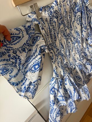 Vestido Suances Azul y Blanco Talla M