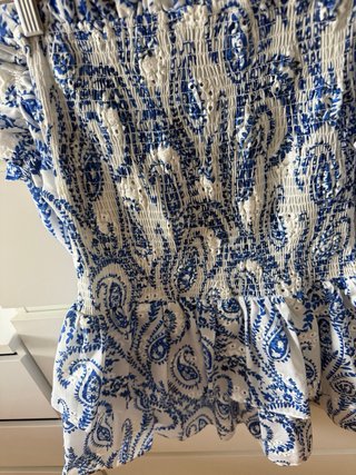 Vestido Suances Azul y Blanco Talla M