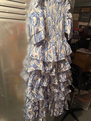 Vestido Suances Azul y Blanco Talla M
