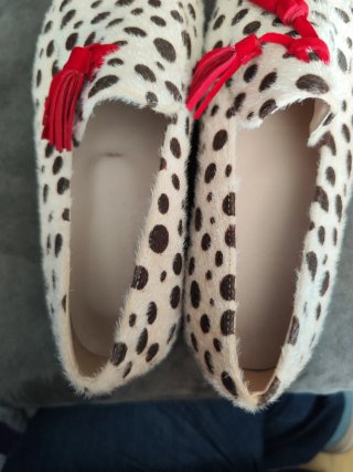Mocasines Beige/Marrón con pompón