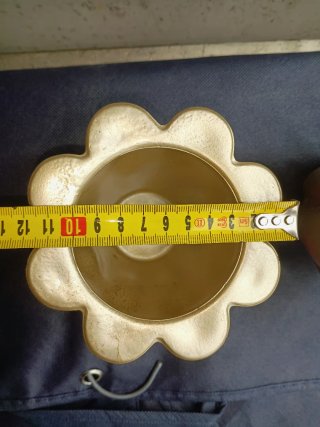 Conjunto de 2 Vasos Decorativos Flor Dourado