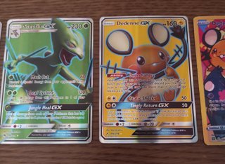 Lote 5 Cartas Pokémon GX.