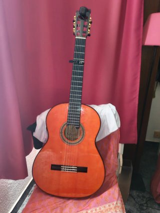 Guitarra flamenca amplificada nueva
