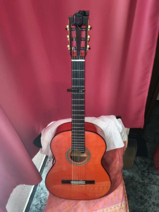 Guitarra flamenca amplificada nueva