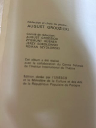 Catálogo Théâtre des Nations Varsovie 1975