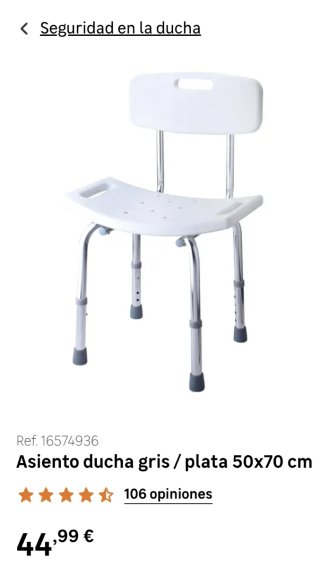 Silla de seguridad con asideros