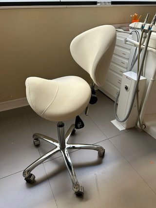 Silla Dental Taburete Blanco