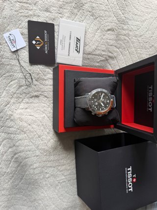 Reloj Tissot Seastar Cronógrafo Plata Naranja