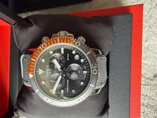 Reloj Tissot Seastar Cronógrafo Plata Naranja