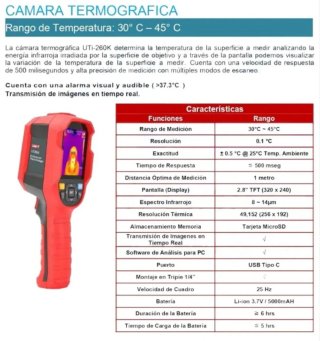 Cámara Termográfica Uni-T UTI165K
