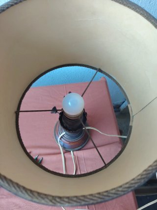 Lampada da tavolo vintage velluto