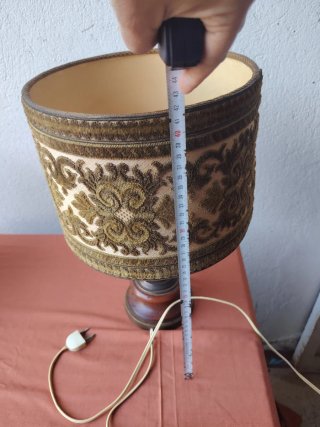 Lampada da tavolo vintage velluto