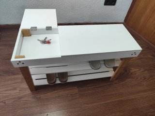 Zapatero con asiento y cajón