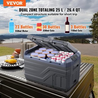 Nevera portatil Vevor 25lts 12/220v