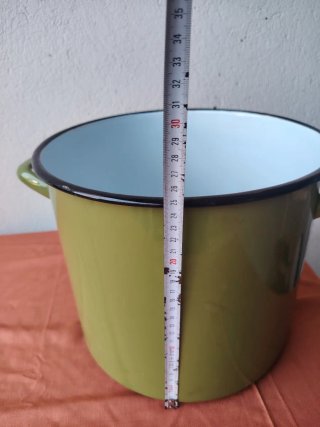 Pentola smaltata verde Vintage Made in Yugoslavia