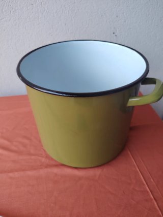 Pentola smaltata verde Vintage Made in Yugoslavia