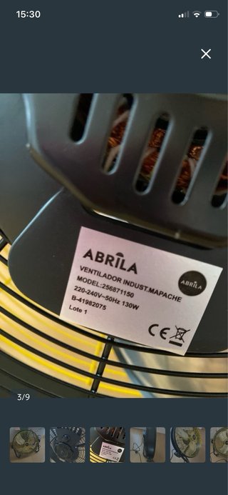 Ventilador suelo Industrial 130w. Nuevo