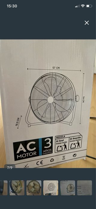 Ventilador suelo Industrial 130w. Nuevo