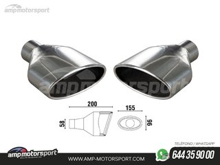 KIT COLAS DE ESCAPE TIPO RS4 / RS6 IZQUIERDA Y DERECHA