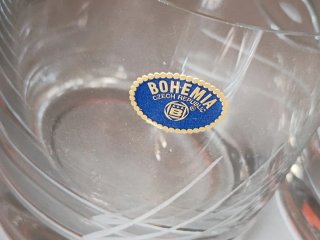 6 Vasos Bohemia Cristal Anchos años 80