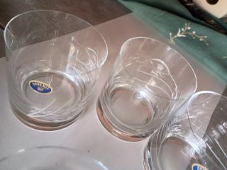 6 Vasos Bohemia Cristal Anchos años 80