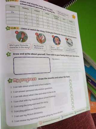 Cuaderno de inglés