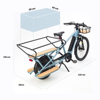 Bicicleta de carga cargobike eléctrica longtail carga
