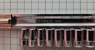 Jgo. vasos Facom 1/4" + Soporte CKS.93