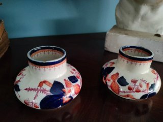 Antiguo jarrones xix porcelana época victoriana