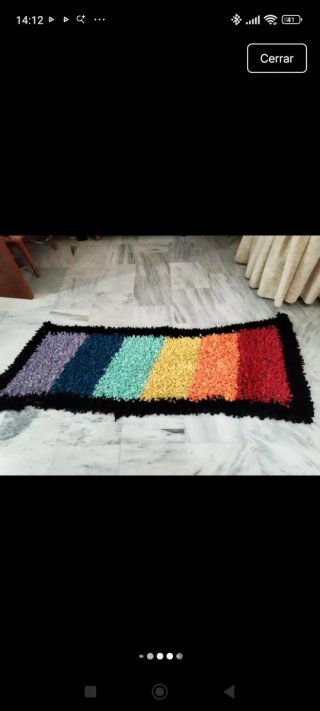 Alfombra trapillo artesanal multicolor