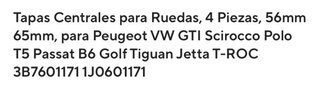 Tapas Centrales Ruedas VW Azul 65 mm