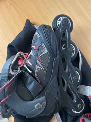 Patines en línea Oxelo negros y rojos