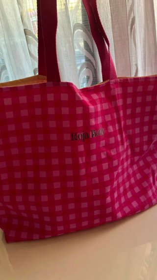 Maxi Bolsos de playa a rayas,rayas rojas y blancas
