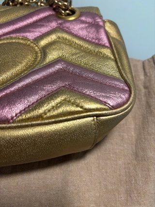 Bolso Gucci Dorado y Rosa