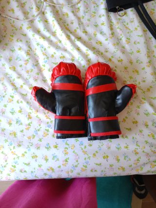 Guantes de Boxeo Rojos y Negros