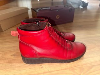 Botines rojos mujer