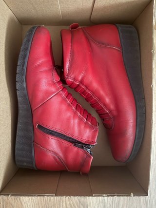 Botines rojos mujer