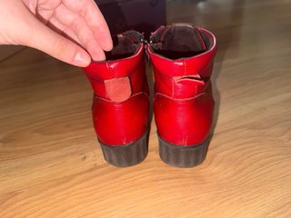 Botines rojos mujer
