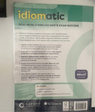 LIBRO STUDIENT'S BOOK IDIOMATIC 1° BACHILLER