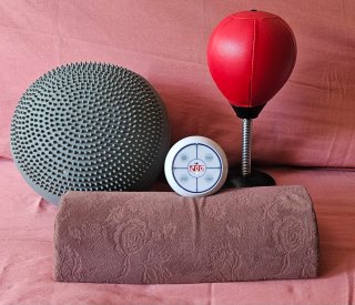 Kit Fitness Casa: Mancuerna + Boxeo + Cojín