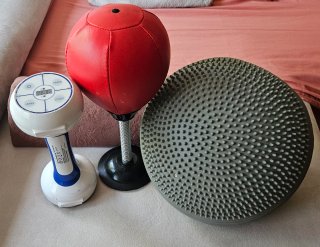 Kit Fitness Casa: Mancuerna + Boxeo + Cojín