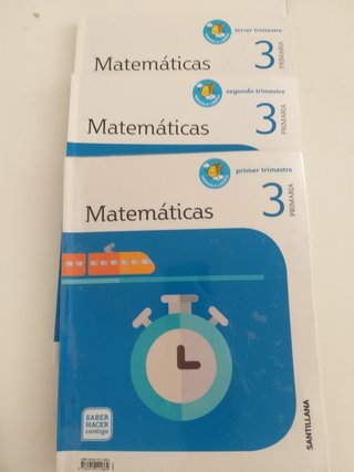 Matemáticas 3o Primaria Santillana. 3 trimestres