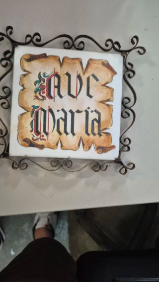 Azulejo Ave María con Marco